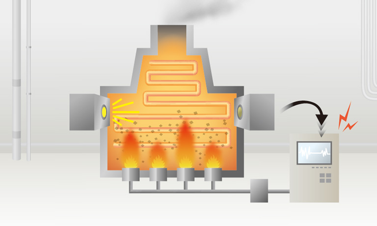 Process control with real-time measurement of industrial gas.