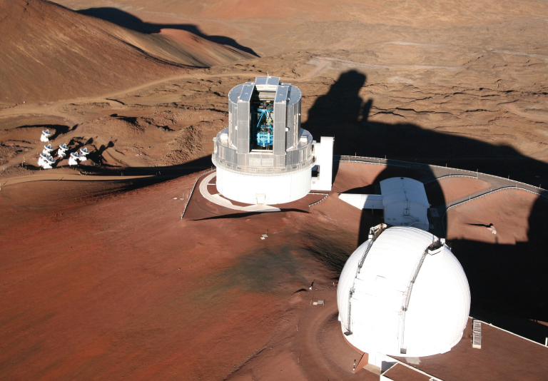 Subaru Telescope at the peak of Mauna Kea (courtesy of NAOJ)